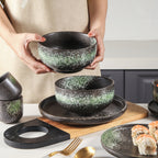 Iroha 16-Piece Green Stoneware Set